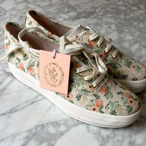 Rifle Paper Co Wildflower Triple Decker - NATURAL - SZ 7.5M